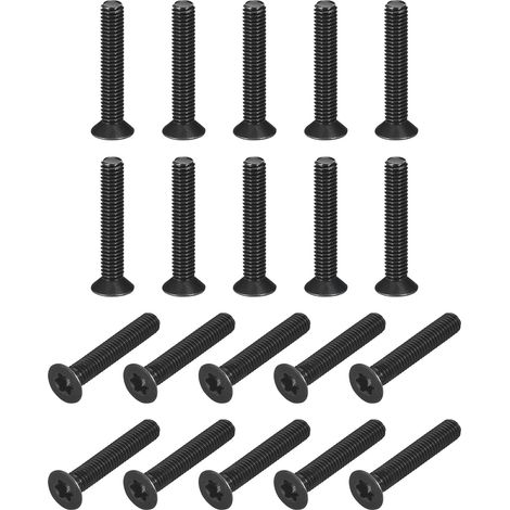 20Pcs Vis M6-1.0x35mm Acier Allié Grade 10.9 Finition Oxyde Noir (1/5)