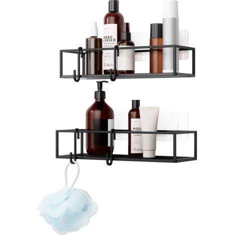 Mensole per Doccia Cubiko Set di 2 Nero UMBRA (1/4)