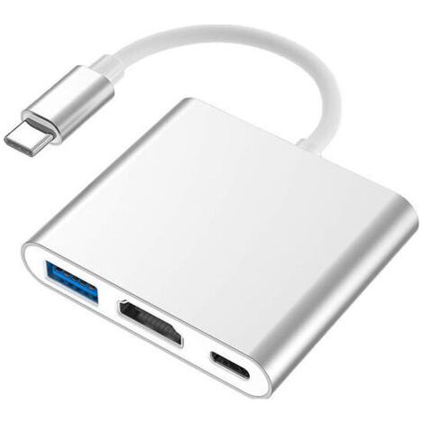 LaBlanc - Cavo adattatore convertitore 3 in 1 da Type-C a HDMI + USB HD Docking Station 4K (1/4)