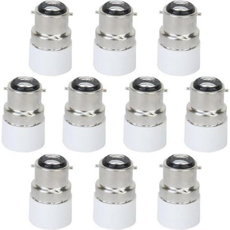 Nice adaptateur d\'ampoule de 10 pcs B22 à E14 LED VIS Titulaire la lampe Convertisseur Connecteur Douille-Ywey (1/4)