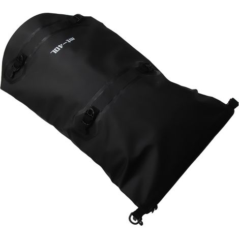 Sac de voyage moto imperméable grande capacité 40 L, résistant à l'usure, avec 4 sangles à dégagement rapide, noir. (1/5)