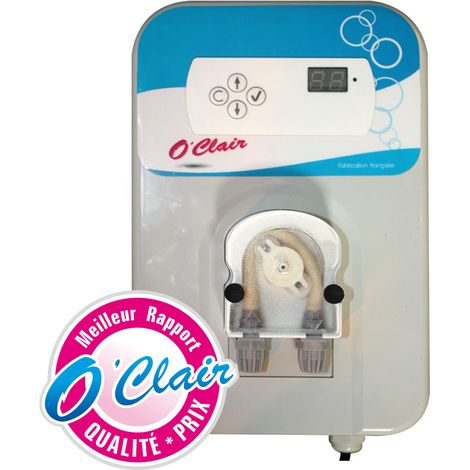 Piscine Center O'Clair – Régulateur de pH de piscine avec pompe péristaltique – Régulation automatique – Compatible piscines jusqu'à 12m – Économie d'eau et d'énergie