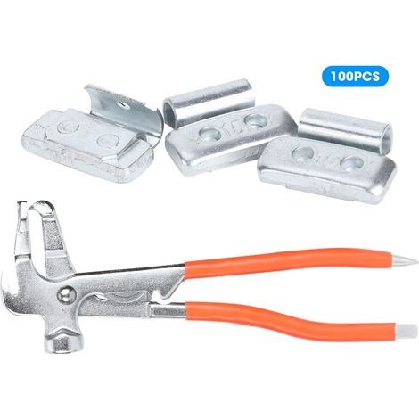 Lot de 100 masses d'équilibrage en alliage d'aluminium 15g (0,53oz) avec pince de montage, style P, pour réparation et équilibrage pneu, fixation par clip. (1/5)