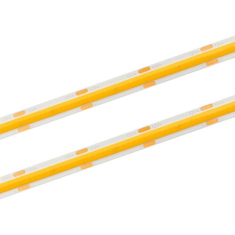 Striscia LED COB 320, luce uniforme, colore caldo, 12V, 10W/m, IP20, rotolo da 50m, IdeaLED (1/5)