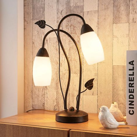 [GEBRAUCHT] B-Ware Lindby Led Tischlampe Stefania 2 Fl. Tischlampe Dekolampe Dekoleuchte Schwarz