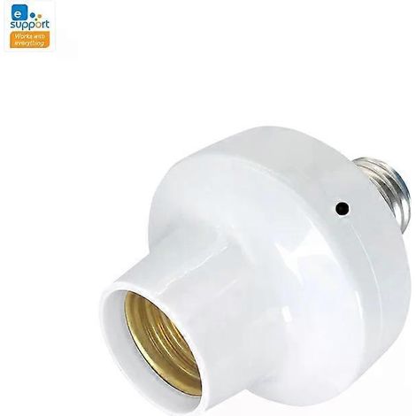 Adaptateur pour ampoule connectée EWeLink WiFi E27 (90-250 V) avec commande vocale sans fil, compatible Alexa et Google Home. (1/5)