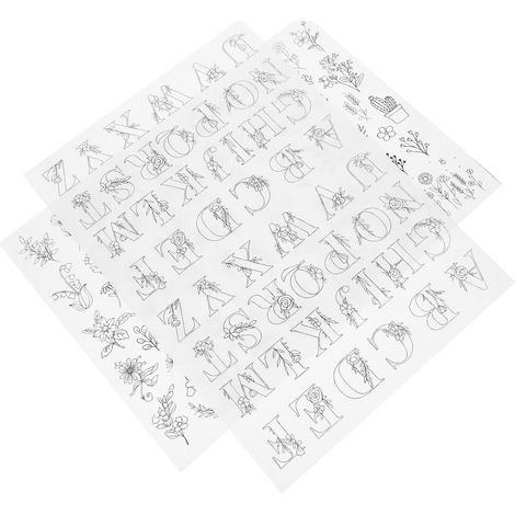 Pochoirs à Broder Forme Alphabet 2 Pièces Solubles à l'eau en Papier Soluble pour Broderie DIY et Réparation de Vêtements, pour Manteaux et Pantalons (1/5)