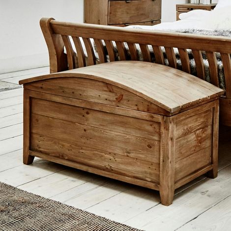 Bout de lit coffre en bois recyclé BELFAST (1/5)