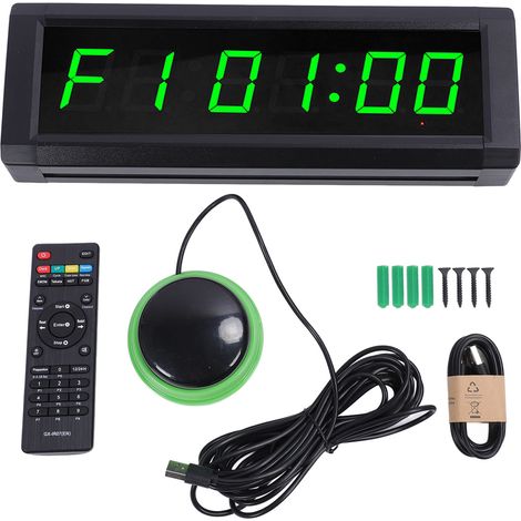 Reloj Digital Pared 6 Dígitos LED Aluminio, Batería 4000mAh, Temporizador y 7 Colores – Ideal para Salón y Cocina (1/5)