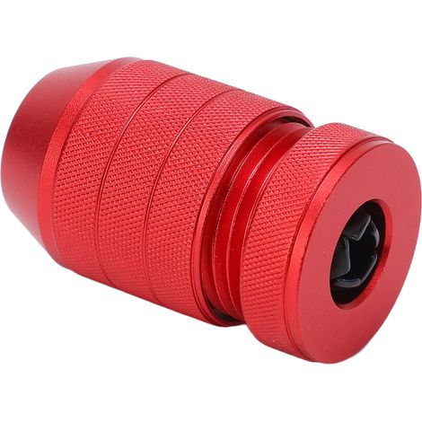 Butée de perçage réglable en alliage d'aluminium avec anneau intérieur en nylon antidérapant rouge pour le travail du bois, compatible avec les forets de 6 à 11 mm (0,24 à 0,43 po).