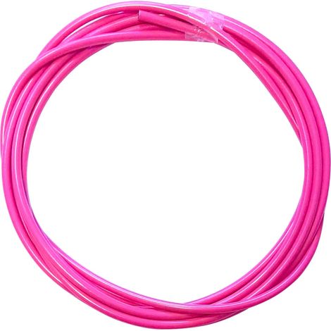 Gaine de câble acier universelle rose fluo diamètre 5mm longueur 3m avec insert plastique protection frein gaz