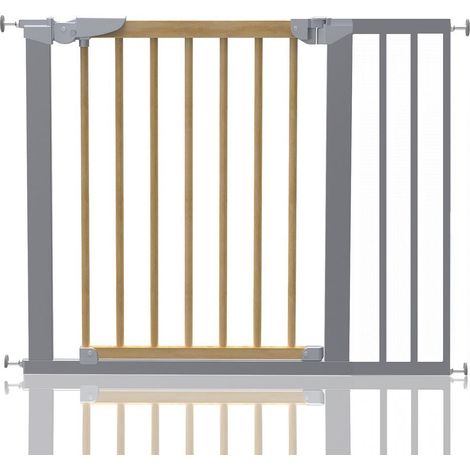 Safetots Beechwood and Metal Pressure Fit Safety Stair Gate, 90.2cm - 97.6cm, Safety Gate for Baby, Stylish Design