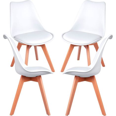 Packs Sillas Comedor - Pack 4 Sillas Synk Basic - Blanco (1/5)