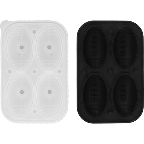 2-teilige Silikon-Eiswürfelformen, originelle Kugelform für Whisky, Cocktails, Rugby-Spiele (1/5)