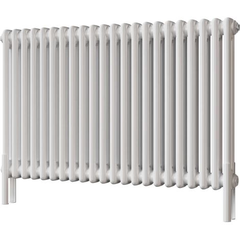 Alpha - White Column Radiator H600mm x W988mm 2 Column - Feet Included (1/3)