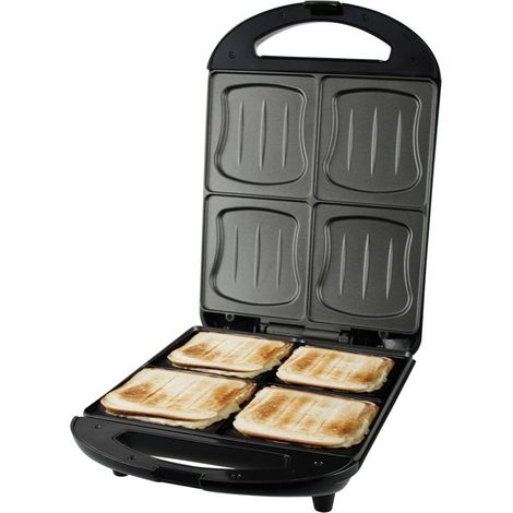 Emerio Sandwichtoaster XXL Family Negro 4 Sándwiches (1/4)