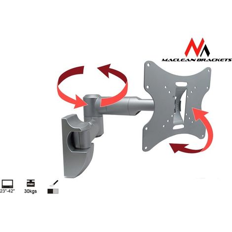 Maclean MC-503S - Supporto a parete per monitor da 23-42" (ruotabile, inclinabile) (1/3)