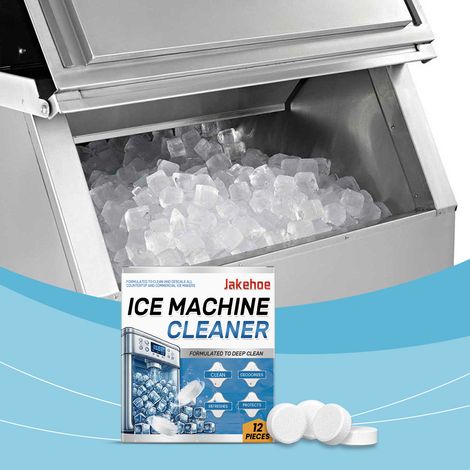 Ice maker cleaning tablets for home use, gentle cleaning, descaling, deodorizing, and maintaining ice maker performance - 12 pieces (1/5)