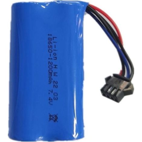 Batterie Lithium 7.4V 1200mAh pour Voiture Télécommandée RC (1/5)