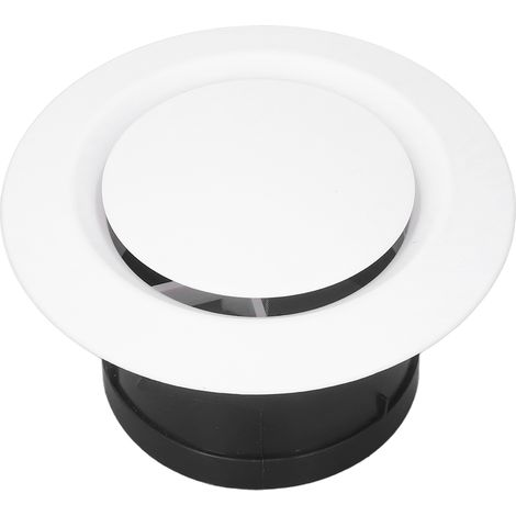 Grille d'aération réglable en ABS, murale, flexible, ronde, peu encombrante, pour salle de bain ou bibliothèque, 10 cm (4 po). (1/5)