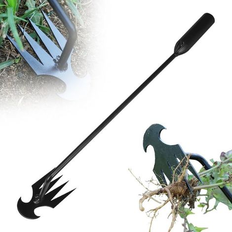 Désherbeur Manuel Acier Inoxydable Arrache Mauvaise Herbe,Arrache Pissenlit Couteau Désherbeur Outil de Râteau de Désherbage Désherbeurs Manuels Tire Racine Outils Jardinage (1/5)