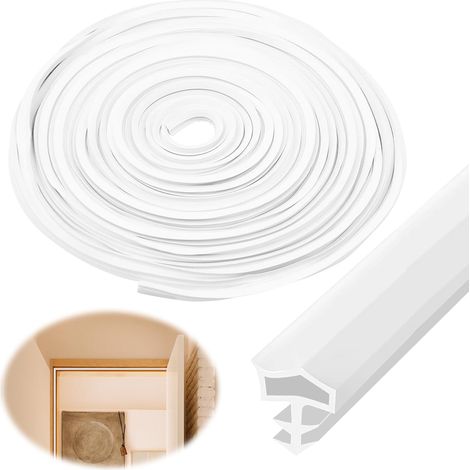 PVC Door Seal 10 m White for Wooden Door Framing Sound Insulation Collision Prevention Windproof (1/5)