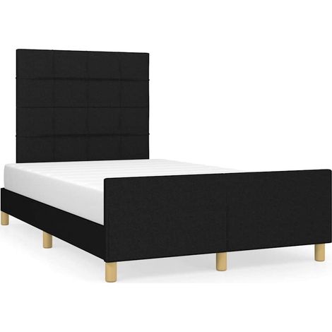 Maison Exclusive - Cadre de lit sans matelas noir 120x200 cm tissu (1/5)