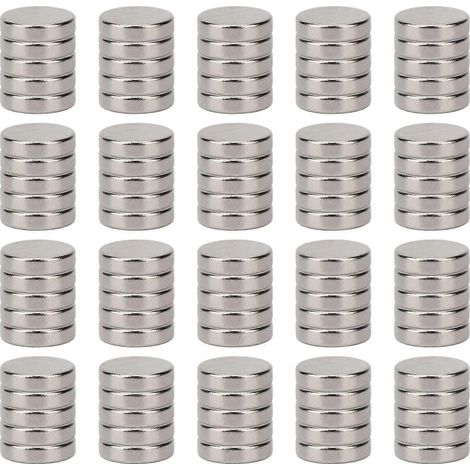 100 Stück superstarke Neodym-Magnete, Mini-Größe, runde Form, Industriemagnete für Werbetafeln, 8 x 2 mm