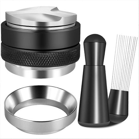 Zubehörset für 51-mm-Espressomaschinen, Kaffeepulverauslauf, Tamper und Abstreifer, WDT-Werkzeug und Dosiertrichter (1/5)