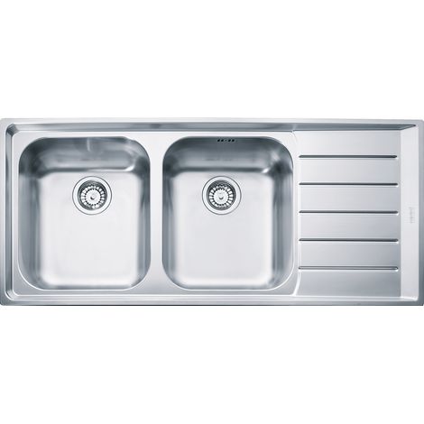 Franke NEX 221. Tipo di lavello: Lavello montato su piano, Forma del lavandino: Rettangolare, Materiale del lavandino: Acciaio inox. Larghezza: 513 mm, Profondità: 1164 mm - 127.0059.718 (1/2)