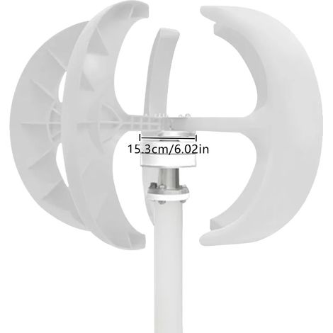 Générateur d'éolienne, puissance de 600 W, design à 5 pales, forme de lanterne à axe vertical (1/2)