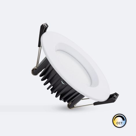Downlight LED 7W Circolare  AERO CCT Selezionabile 130 lm/W Microprismatico LIFUD Foro Ø 75 mm No Flicker (2700K - 3200K - 4000K) Selezionabile (Caldo-Naturale) (1/4)