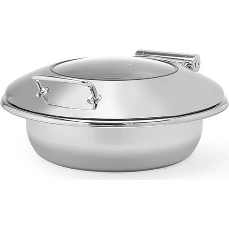 Plat de service rond premium avec couvercle en verre 6 l - Finedine