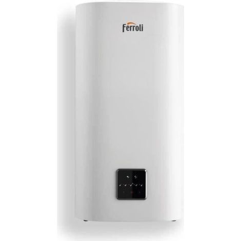 Ferroli – Chauffe-eau à accumulation 80L vertical – Anode magnésium – Classe énergétique B – Puissance 18kW – Dimensions H1077 x L542 x P314 mm (1/2)