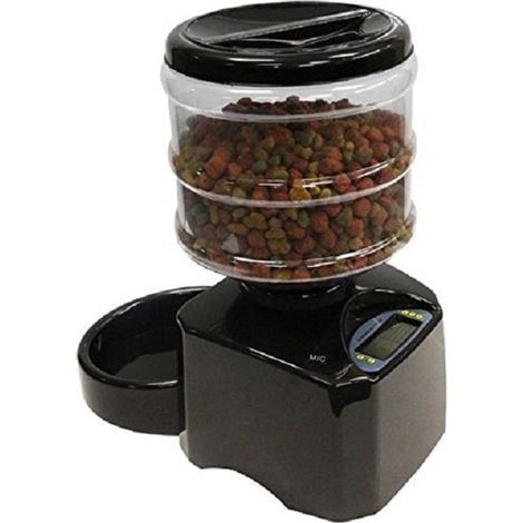 TRADE SHOP - Ciotola Distributore Automatico Elettrico Dispenser 5.5l Dieta Cibo Gatto Cane - (1/3)