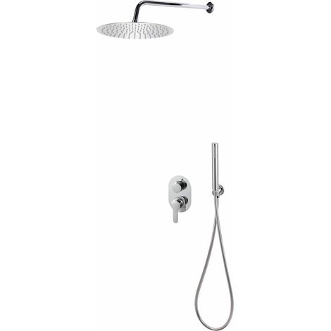 vidaXL Sistema de ducha acero inoxidable 201 plateado (1/4)