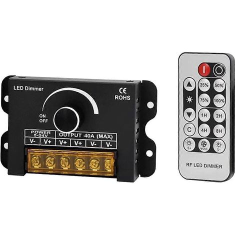 Interrupteur variateur LED 12 V avec télécommande RF et fonction minuterie (1/5)