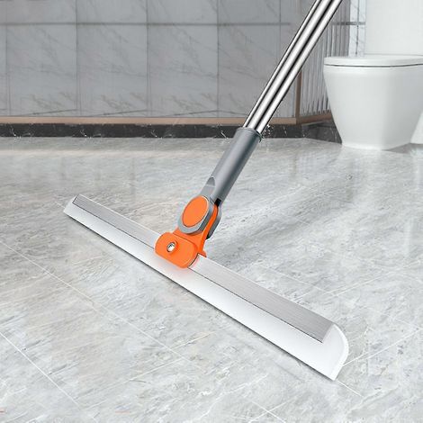 Raclette de sol idéale pour douche, salle de bain, cuisine, carrelage, poils d'animaux, sols, vitres et fenêtres. Nettoyage à l'eau et à la mousse. (1/5)