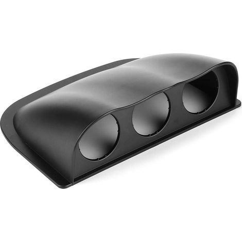 Universal 3-hole 52mm/2in dashboard gauge bracket, triple ABS gauge pod car dashboard speedometer mounting bracket (Black) (1/5)