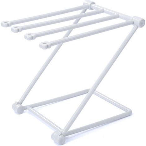 Freestanding Folding Towel Rack, Bathroom Towel Rack with 4-Bar Design Suitable for Bedroom, Bathroom, etc.