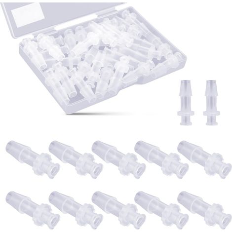 30 Pièces Adaptateur de Seringue, Transparent Luer Lock Femelle 1/4 pouce Kit de Connecteur Luer Lock Adaptateur de Coupleur de Seringue (1/5)