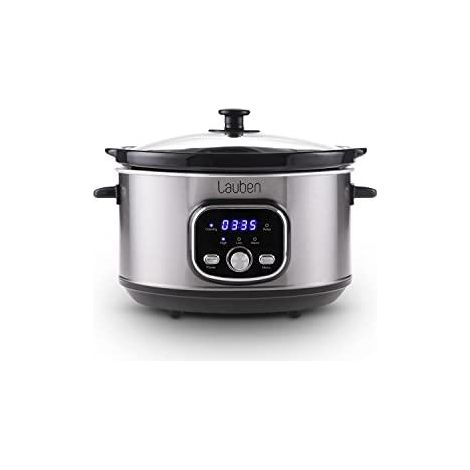 Prism Lauben Slow Cooker 3500SB Silber 3,5 Liter
