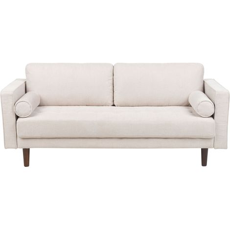 Sofa 3 Seater NURMO Fabric Light Beige (1/5)
