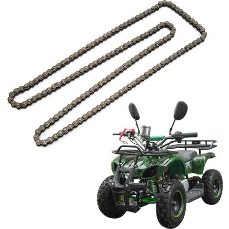 Chaîne en acier inoxydable 25H 158 maillons pour scooter, quad et pocket bike 47cc 49cc (1/5)