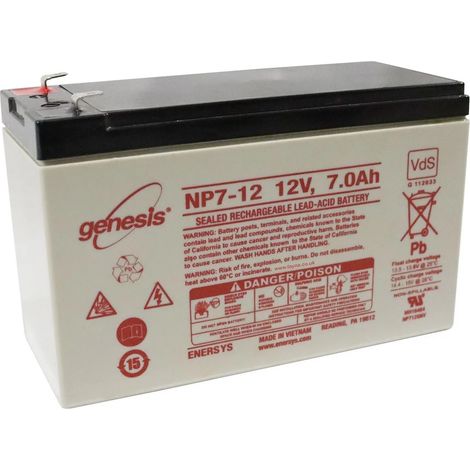 BATTERIE AGM VRLA PLOMB ETANCHE 12V - 7 Ah GENESIS