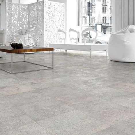 Aelle - Carrelage sol / mur effet béton gris 30x30 cm RIBADEO GRIS - Vendu par boîte de 1.17 m²