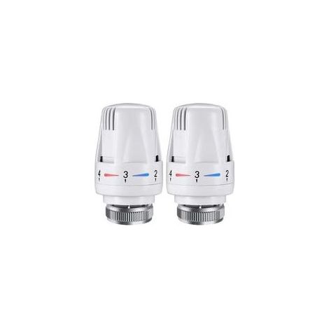 Lot de 2 têtes de radiateur thermostatiques M30 x 1,5, têtes de remplacement pour radiateurs à domicile et au bureau (1/5)
