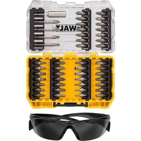 DeWALT - Set di 47 accessori per avvitatore, occhiali da lavoro DT70703 (1/2)