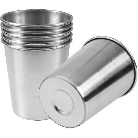 Lot de 6 verres incassables de 230 ml (8 oz) en acier inoxydable - Bon état (1/2)