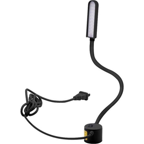 royaluxe -Lampe LED pour machine à coudre, lampe LED pour perceuse à support magnétique avec col de cygne à revêtement en silicone flexible pour machine à coudre, perceuses à colonne, bureaux, pupitre (1/5)